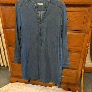 GAP Blue Denim Midi Dress
